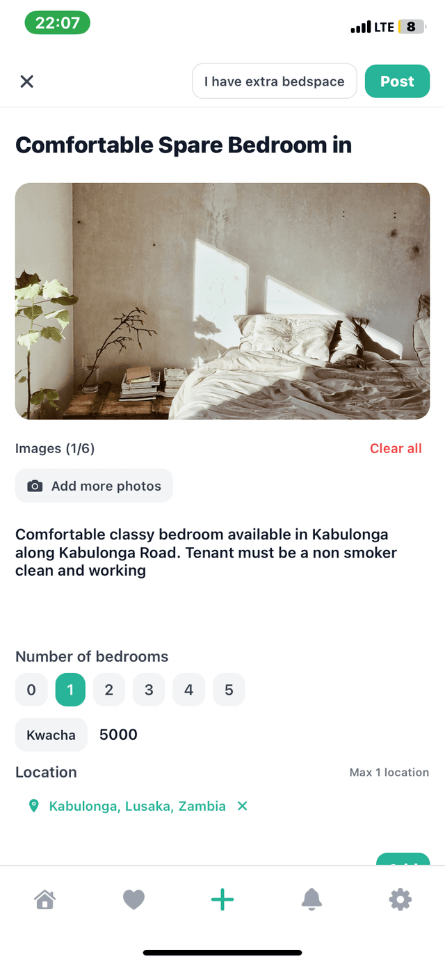 Karibu completed listing details